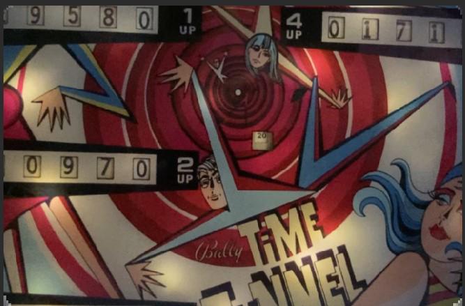 Retro Glow Pinball Art – 8"x 10" LED Framed Print - "TIME TUNNEL"