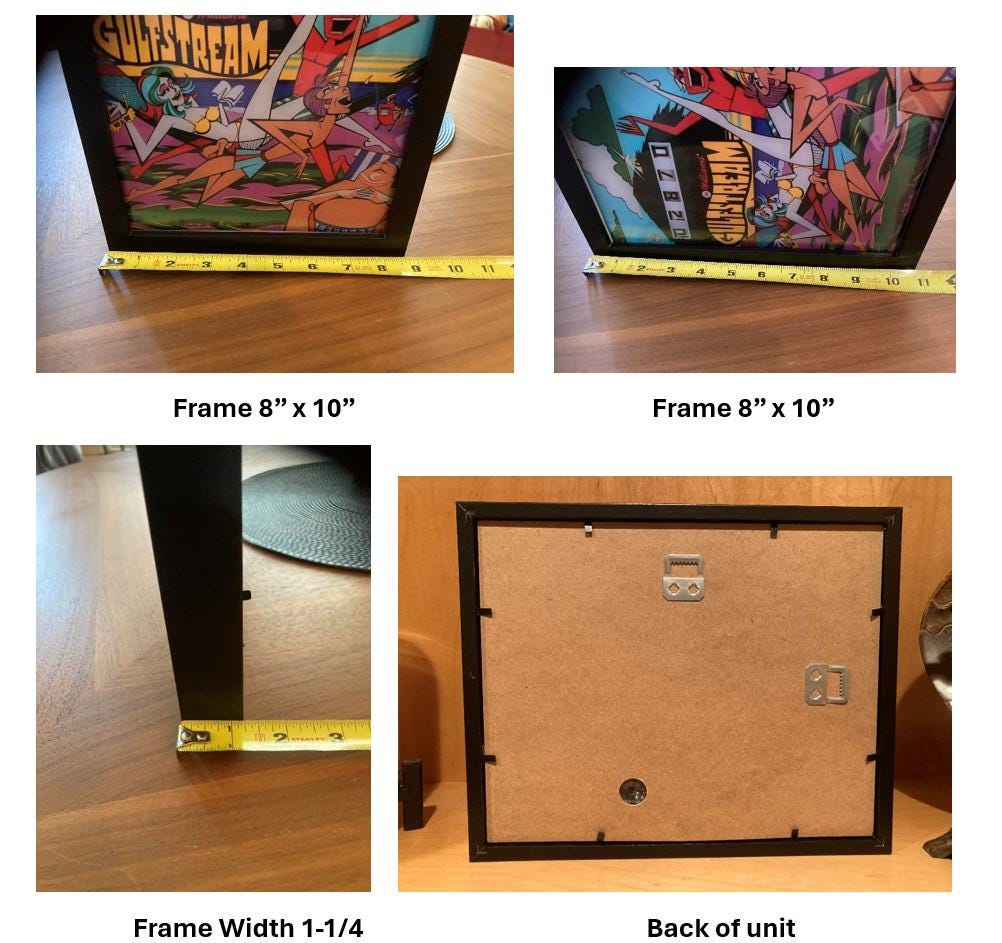 Classic pinball art for your office or game room - 8" x 10" - backlighted - "4 ACES"