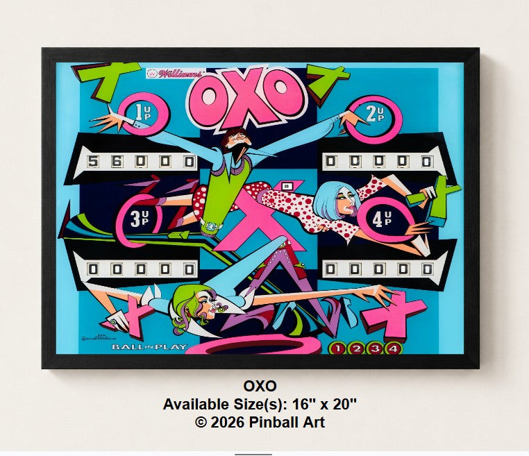 OXO Illuminated Pinball Artwork