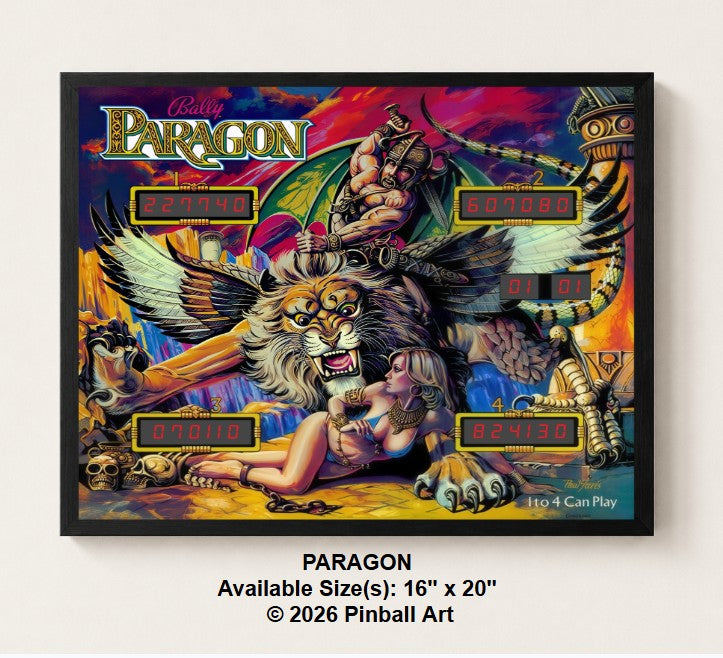 Paragon Illuminated Pinball Artwork