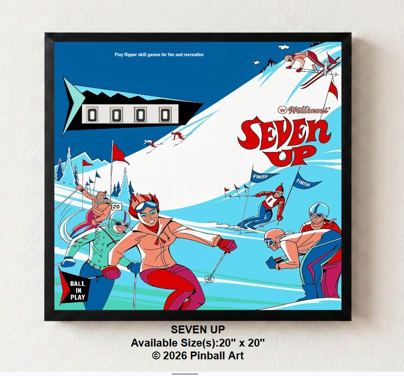 Seven Up Illuminated Pinball Artwork