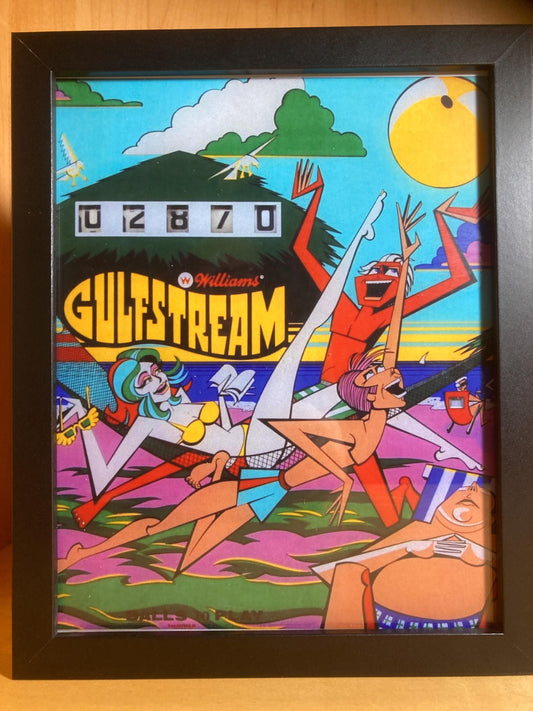 Retro Glow Pinball Art – 8"x 10" LED Framed Print - "GULFSTREAM"
