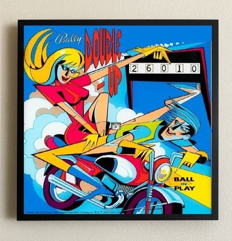 Double Up – 20″ × 20″ Illuminated Pinball Art