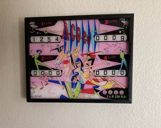 Arcade Glow XL – 16"x20" Illuminated Pinball Art Panel - "A-GO-GO"
