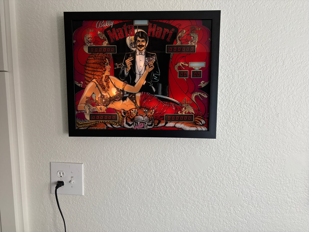 Mata Hari 2 Illuminated Pinball Artwork