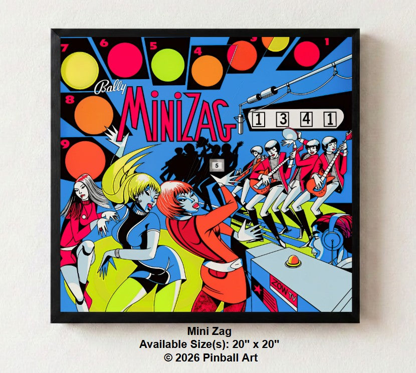 Minizag Illuminated Pinball Artwork