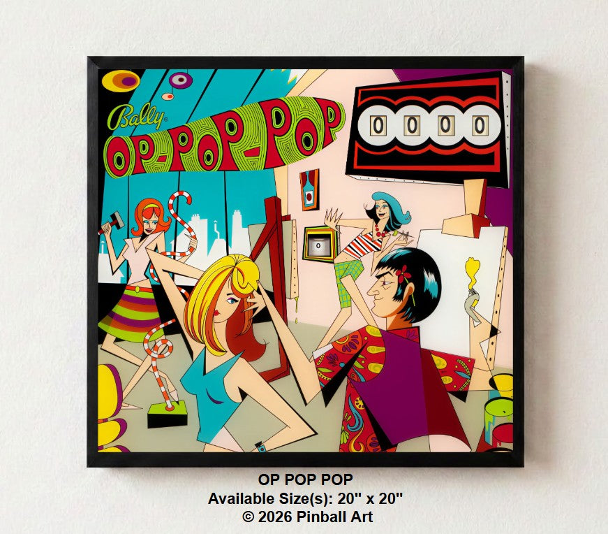 Op-Pop-Pop Illuminated Pinball Artwork