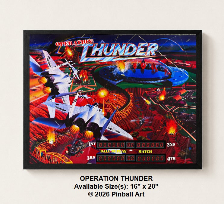 Operation Thunder Illuminated Pinball Artwork