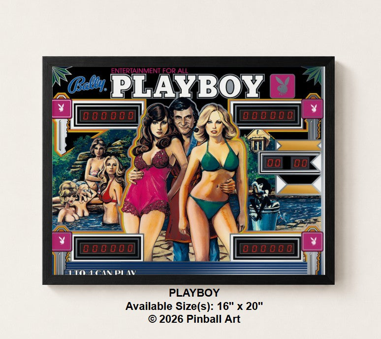 Playboy Illuminated Pinball Artwork