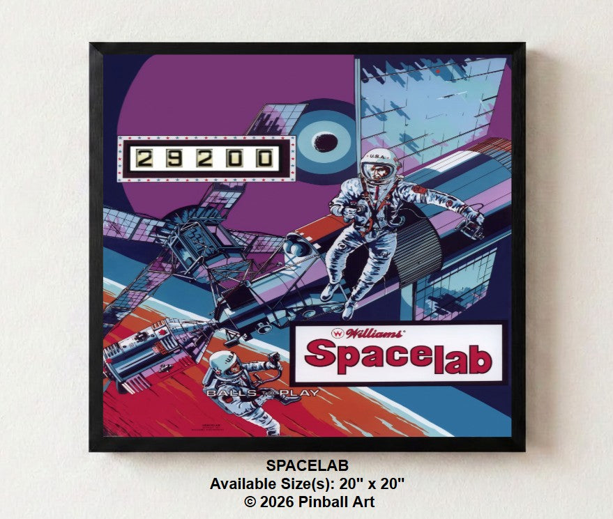 Space Lab Illuminated Pinball Artwork